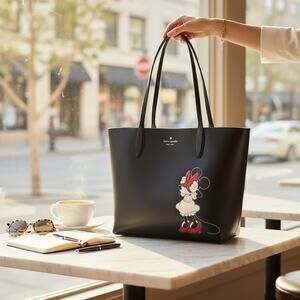 Kate Spade New York x Disney Reversible Minnie Mouse Large Tote w Wristlet